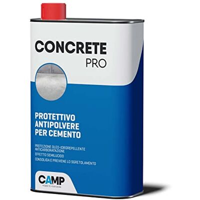 CAMP Concrete Pro, Trattamento Consolidante Antipolvere per Cemento e Pietre Porose, 1 L CAMP Concrete Pro, Trattamento Consolidante Antipolvere per Cemento e Pietre Porose, 1 L