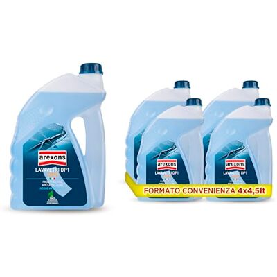 AREXONS LAVAVETRI INVERNO Dp1-20° Liquido Lavavetri Auto, Liquido Tergicristalli Pronto all'Uso, Detergente Vetri Auto, Azione Sgrassante, Rimuove Ogni tipo di Sporco, Azione Anticalcare, 4 x 4,5 L AREXONS LAVAVETRI INVERNO Dp1-20° Liquido Lavavetri Auto, Liquido Tergicristalli Pronto all'Uso, Detergente Vetri Auto, Azione Sgrassante, Rimuove Ogni tipo di Sporco, Azione Anticalcare, 4 x 4,5 L