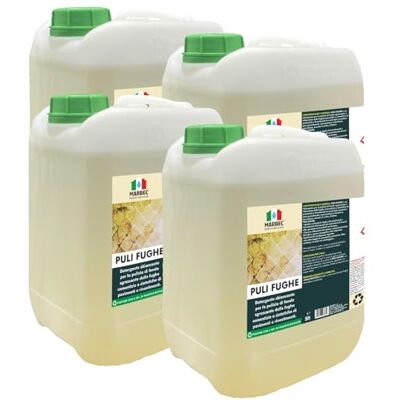 Marbec Puli fughe 5LTx4Pz Detergente sgrassante per fughe, sbianca e rimuove sporco ostinato da gres e ceramica Marbec Puli fughe 5LTx4Pz Detergente sgrassante per fughe, sbianca e rimuove sporco ostinato da gres e ceramica