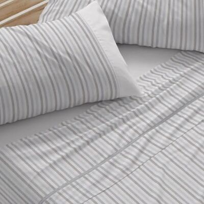 Blanco Set di Lenzuola, Cotone, Grigio, Ancho de 150 a 160 Blanco Set di Lenzuola, Cotone, Grigio, Ancho de 150 a 160