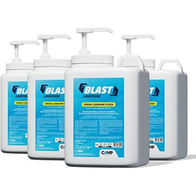 CAMP Blast- Crema Lavamani Fluida con Dosatore ad Azione Detergente e Sgrassante, Pasta Lavamani con Abrasivi Naturali, Ideale per Officina e Lavori Manuali Delicata sulla Pelle, Made in Italy, 4x5l CAMP Blast- Crema Lavamani Fluida con Dosatore ad Azione Detergente e Sgrassante, Pasta Lavamani con Abrasivi Naturali, Ideale per Officina e Lavori Manuali Delicata sulla Pelle, Made in Italy, 4x5l