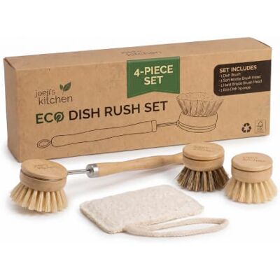 Joeji's Kitchen - Bamboo Dish Brush - Replaceable Heads Joeji's Kitchen - Bamboo Dish Brush - Replaceable Heads