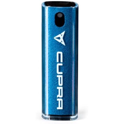 SEAT CUPRA Detergente per Display, 10,5 ml, Spray con Custodia in Microfibra, Blu, per Schermi Touch, Ricaricabile, con Custodia Protettiva in Plexiglass SEAT CUPRA Detergente per Display, 10,5 ml, Spray con Custodia in Microfibra, Blu, per Schermi Touch, Ricaricabile, con Custodia Protettiva in Plexiglass