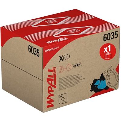 Wypall Panno Carta X60 , Panno pulizia industriale, 1x 200 panni Wypall Panno Carta X60 , Panno pulizia industriale, 1x 200 panni