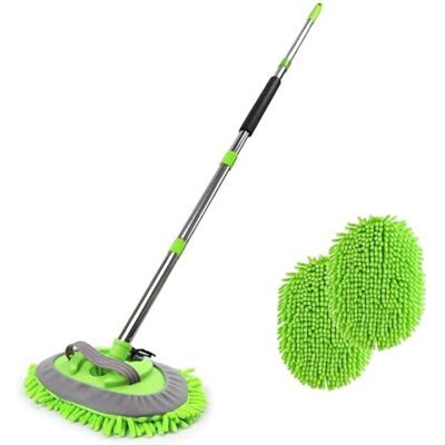 HITJOY Spazzola in microfibra per lavaggio auto, 157 cm, con manico lungo, spazzola per la pulizia dell'auto in ciniglia, per auto, camper, SUV, camion, barca, autobus, antigraffio HITJOY Spazzola in microfibra per lavaggio auto, 157 cm, con manico lungo, spazzola per la pulizia dell'auto in ciniglia, per auto, camper, SUV, camion, barca, autobus, antigraffio