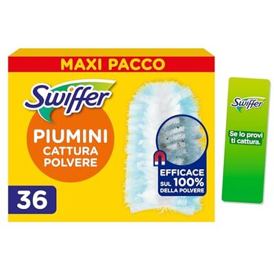 Swiffer Duster, Ricariche Piumini Catturapolvere, 36 Panni, Giga Pack Swiffer Duster, Ricariche Piumini Catturapolvere, 36 Panni, Giga Pack
