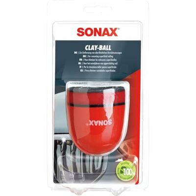 SONAX Clay ball (1 pezzo) rimuove con semplicità resina, ruggine, residui di insetti e macchie di catrame dalla vernice e dal vetro Art. N. SONAX Clay ball (1 pezzo) rimuove con semplicità resina, ruggine, residui di insetti e macchie di catrame dalla vernice e dal vetro Art. N.