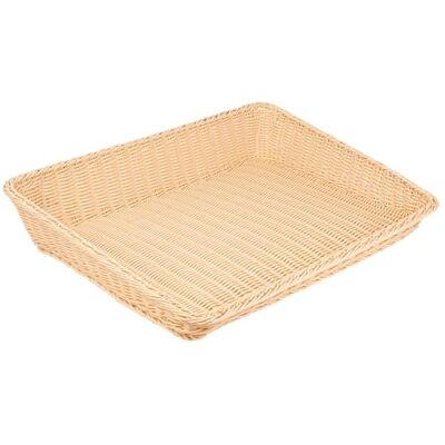 Garcia de Pou Cestino Rettangolare-Pendenza Imitazione Vimini, Pp, Naturale, 45x60x5/12 CM Garcia de Pou Cestino Rettangolare-Pendenza Imitazione Vimini, Pp, Naturale, 45x60x5/12 CM