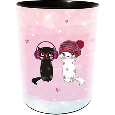 Goldbuch Cestino per la spazzatura Music for Cats, cestino per la spazzatura con diametro di 25 cm e altezza di 30 cm, contenitore di 12 litri di capacità, motivo: gatti, colore: Rosa Goldbuch Cestino per la spazzatura Music for Cats, cestino per la spazzatura con diametro di 25 cm e altezza di 30 cm, contenitore di 12 litri di capacità, motivo: gatti, colore: Rosa