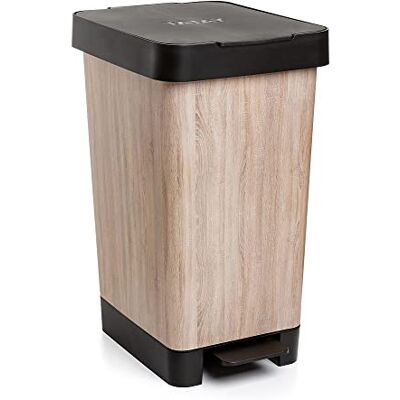 TATAY Pattumiera Smart 26x36x47 cm Apertura a Pedale Interni ed Esterni TATAY Pattumiera Smart 26x36x47 cm Apertura a Pedale Interni ed Esterni