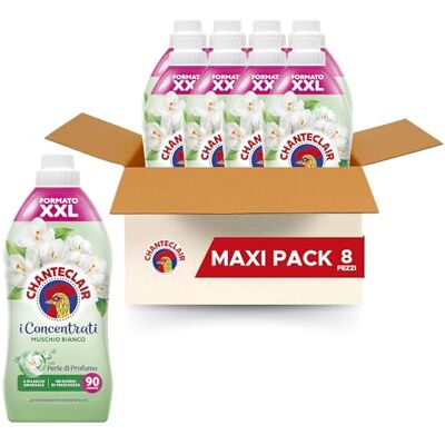 CHANTECLAIR Ammorbidente I Concentrati Muschio Bianco 8x1800ml 90 Dosi CHANTECLAIR Ammorbidente I Concentrati Muschio Bianco 8x1800ml 90 Dosi