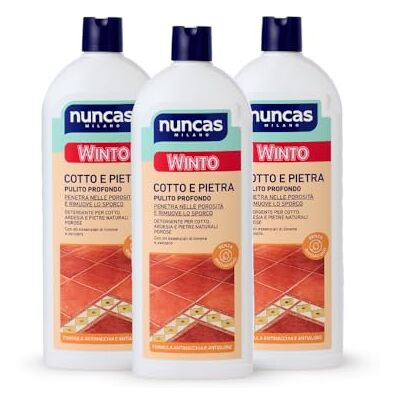Nuncas Winto Cotto Detergente per Pavimenti in Cotto Multipack Confezione da 3 x 1000 ml Nuncas Winto Cotto Detergente per Pavimenti in Cotto Multipack Confezione da 3 x 1000 ml