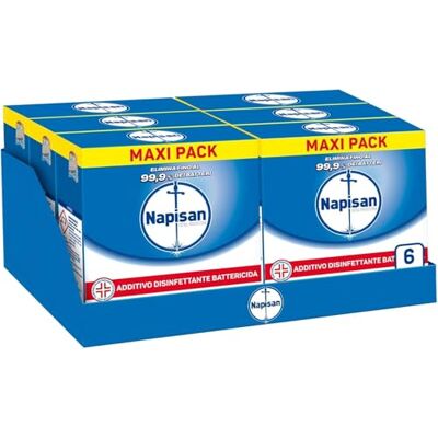 Napisan Extra Protection Additivo Lavatrice, Additivo Disinfettante Lavatrice in Polvere Battericida, 6 Confezioni da 1100gr di Additivo in Polvere Lavatrice Napisan Extra Protection Additivo Lavatrice, Additivo Disinfettante Lavatrice in Polvere Battericida, 6 Confezioni da 1100gr di Additivo in Polvere Lavatrice