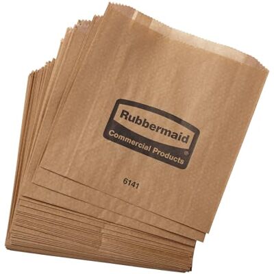 Rubbermaid Commercial Products Sacchetti Cerati per Contenitori Assorbenti Cerati, Prodotti negli USA Scatola da 250 Sacchetti Rubbermaid Commercial Products Sacchetti Cerati per Contenitori Assorbenti Cerati, Prodotti negli USA Scatola da 250 Sacchetti
