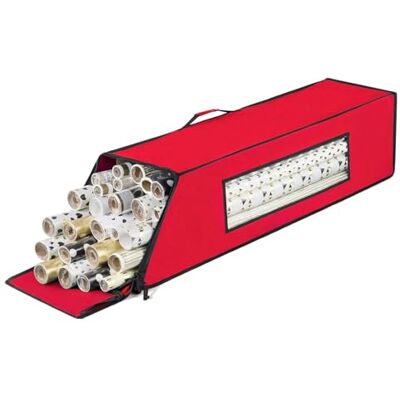 Wintem – Contenitore per Rotoli di Carta in Tessuto Oxford con Manico e Finestra Trasparente, Ideale per Conservare Carta Regalo Natale e Carta da Regalo in Ordine e al Riparo da Polvere e Umidità Wintem – Contenitore per Rotoli di Carta in Tessuto Oxford con Manico e Finestra Trasparente, Ideale per Conservare Carta Regalo Natale e Carta da Regalo in Ordine e al Riparo da Polvere e Umidità