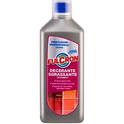 FULCRON Decerante Sgrassante Pavimenti, Detersivo Per Pulizia Pavimenti Intensa, Anche Parquet e Laminati, Profumato, 1 Litro FULCRON Decerante Sgrassante Pavimenti, Detersivo Per Pulizia Pavimenti Intensa, Anche Parquet e Laminati, Profumato, 1 Litro