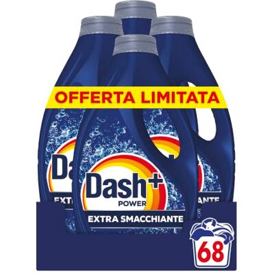 Dash Power+ Extra Smacchiante, Detersivo Lavatrice, 68 Lavaggi. Rimuove macchie secche da 7 giorni, con 3 additivi integrati Dash Power+ Extra Smacchiante, Detersivo Lavatrice, 68 Lavaggi. Rimuove macchie secche da 7 giorni, con 3 additivi integrati