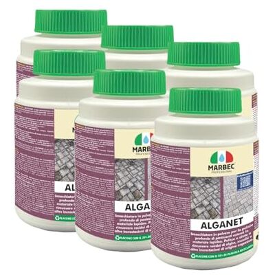 Marbec Alganet® 800GRx6Pz Detergente smacchiante in polvere, rimuove annerimenti da pietra, cotto, gres, cemento e PVC. Marbec Alganet® 800GRx6Pz Detergente smacchiante in polvere, rimuove annerimenti da pietra, cotto, gres, cemento e PVC.