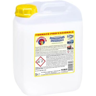 CHANTECLAIR Sgrassatore Universale, Superpotente, Profumo di Limone, Formula Originale, Formato Professionale 5 Litri CHANTECLAIR Sgrassatore Universale, Superpotente, Profumo di Limone, Formula Originale, Formato Professionale 5 Litri