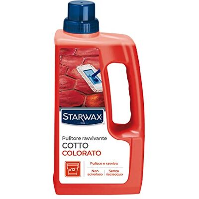 STARWAX Detergente ravvivante colorato per cotto e terracotta 1L STARWAX Detergente ravvivante colorato per cotto e terracotta 1L