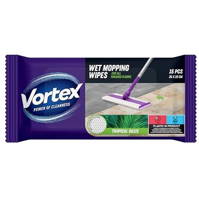 Vortex Salviette umidificate, universali, usa e getta, dimensioni 260 mm x 220 mm, coperchio ribaltabile, per la pulizia di diverse superfici, rimuove sporco, polvere e detriti, tropicale, 15 pezzi Vortex Salviette umidificate, universali, usa e getta, dimensioni 260 mm x 220 mm, coperchio ribaltabile, per la pulizia di diverse superfici, rimuove sporco, polvere e detriti, tropicale, 15 pezzi
