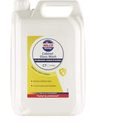 Nilco Detergente Vetri 5L Pulizia Vetro Senza Aloni per Lavaggio Automatico Formula Concentrata in Acqua Alcalina Nilco Detergente Vetri 5L Pulizia Vetro Senza Aloni per Lavaggio Automatico Formula Concentrata in Acqua Alcalina