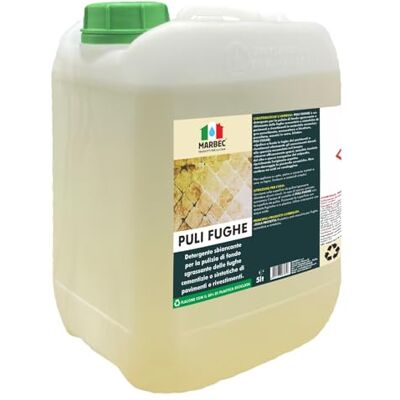 Marbec Puli fughe 5LT Detergente sgrassante per fughe, sbianca e rimuove sporco ostinato da gres e ceramica Marbec Puli fughe 5LT Detergente sgrassante per fughe, sbianca e rimuove sporco ostinato da gres e ceramica