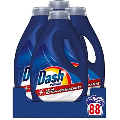 Dash + Azione Extra-igienizzante Detersivo Lavatrice Liquido 4.4L, 88 Lavaggi, Pulizia Profonda Contro Sporco E Batteri Dash + Azione Extra-igienizzante Detersivo Lavatrice Liquido 4.4L, 88 Lavaggi, Pulizia Profonda Contro Sporco E Batteri