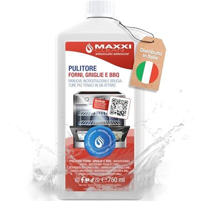 Maxxi Clean Pulitore per forno, grill e BBQ extra forte (750 ml) Pulitore e sgrassatore automatico Per forno, piano cottura e grill Scioglie incrostazioni Maxxi Clean Pulitore per forno, grill e BBQ extra forte (750 ml) Pulitore e sgrassatore automatico Per forno, piano cottura e grill Scioglie incrostazioni