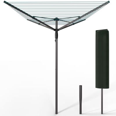 VOUNOT ® Stendibiancheria Rotante da Esterno a Ombrello con 4 Bracci, 50M di Filo per Stendere, Stendino Pieghevole con Copertura Protettiva e Picchetto da Terra, Grigio Blu VOUNOT ® Stendibiancheria Rotante da Esterno a Ombrello con 4 Bracci, 50M di Filo per Stendere, Stendino Pieghevole con Copertura Protettiva e Picchetto da Terra, Grigio Blu