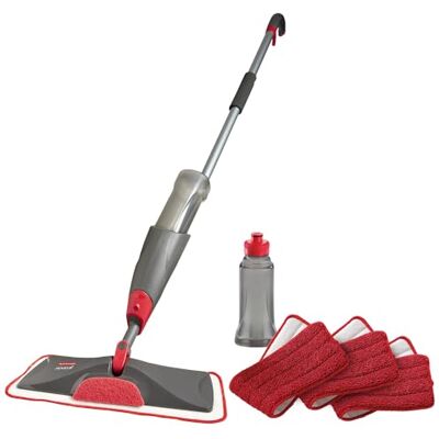 Rubbermaid Kit di pulizia per pavimenti in microfibra Reveal con 3 panni bagnati in microfibra, 1 soluzione bottiglie ricaricabili per uso bagnato e asciutto, cuscinetti lavabili e riutilizzabili, Rubbermaid Kit di pulizia per pavimenti in microfibra Reveal con 3 panni bagnati in microfibra, 1 soluzione bottiglie ricaricabili per uso bagnato e asciutto, cuscinetti lavabili e riutilizzabili,