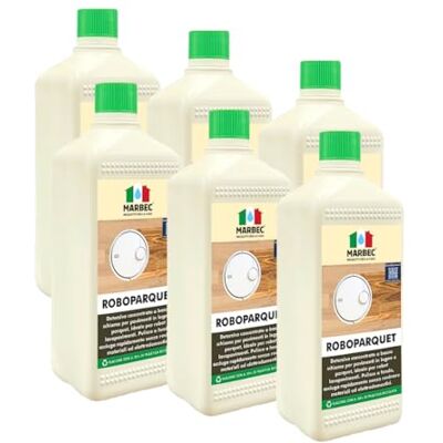 Marbec Roboparquet 1LTx6Pz Detergente per robot lavapavimenti, pulisce parquet e legno senza aloni e residui Marbec Roboparquet 1LTx6Pz Detergente per robot lavapavimenti, pulisce parquet e legno senza aloni e residui