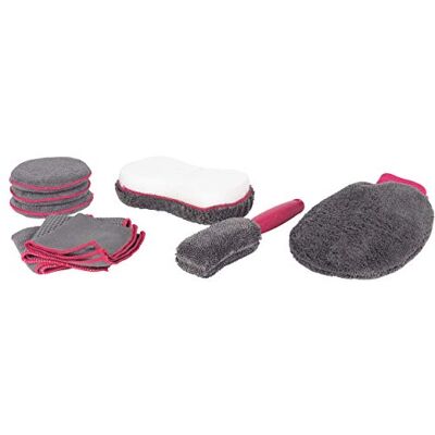 Kleeneze ® Set per la pulizia dell'auto deluxe da 9 pezzi Perfetto per esterni e per interni Include spazzola per ruote, spugnette, guanto, spugna e panni Microfibra Kleeneze ® Set per la pulizia dell'auto deluxe da 9 pezzi Perfetto per esterni e per interni Include spazzola per ruote, spugnette, guanto, spugna e panni Microfibra