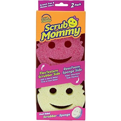 Scrub Daddy Scrub Mommy, Spugna Abrasiva Cucina su Due Lati, Alternativa Prodotti Cucina ai Panni Non Graffiati, Spugna Faccina Sorridente per Lavello, Bagno e Doccia, FlexTexture, Rosa 2 Pz Scrub Daddy Scrub Mommy, Spugna Abrasiva Cucina su Due Lati, Alternativa Prodotti Cucina ai Panni Non Graffiati, Spugna Faccina Sorridente per Lavello, Bagno e Doccia, FlexTexture, Rosa 2 Pz