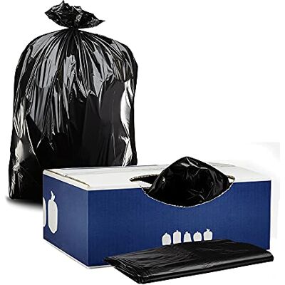 Plasticplace Sacchetti della spazzatura da 20-30 galloni │ 1,2 Mil │ Fodere nere per bidoni della spazzatura │ 76,2 x 91,4 cm (125 pezzi) Plasticplace Sacchetti della spazzatura da 20-30 galloni │ 1,2 Mil │ Fodere nere per bidoni della spazzatura │ 76,2 x 91,4 cm (125 pezzi)