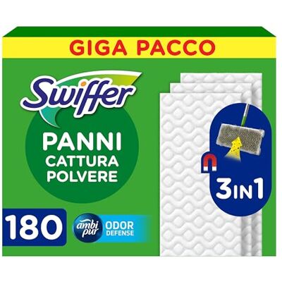 Swiffer Ricariche Catturapolvere Per Scopa 180 Pezzi, Per Catturare E Intrappolare La Polvere Swiffer Ricariche Catturapolvere Per Scopa 180 Pezzi, Per Catturare E Intrappolare La Polvere
