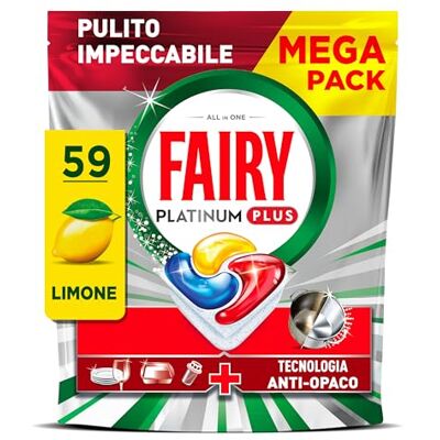 Fairy Platinum Plus 59 - Limone - Tablete per lavastoviglie Fairy Platinum Plus 59 - Limone - Tablete per lavastoviglie