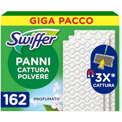 Swiffer Dry, Ricariche Microfibra Catturapolvere, 162 Panni, Giga Pack Swiffer Dry, Ricariche Microfibra Catturapolvere, 162 Panni, Giga Pack