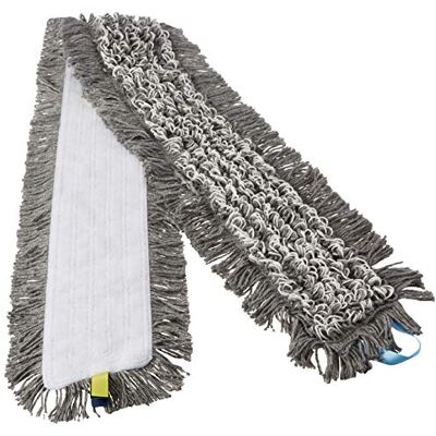 Vikan Damp 43 Mop Hook & Loop, 120 cm VEC System Size, grigio, confezione da 5 Vikan Damp 43 Mop Hook & Loop, 120 cm VEC System Size, grigio, confezione da 5