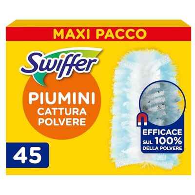 Swiffer Duster Piumini Cattura Polvere, 45 Piumini, Cattura e Intrappola Polvere e Sporco, Raggiunge I Punti più Difficili della Casa, Giga Formato Swiffer Duster Piumini Cattura Polvere, 45 Piumini, Cattura e Intrappola Polvere e Sporco, Raggiunge I Punti più Difficili della Casa, Giga Formato