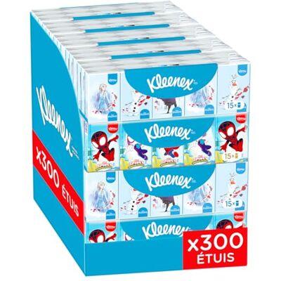 Kleenex Disney Mini fazzoletti per bambini Marvel e Frozen Mix, 4 strati, 15 x 20 confezioni da 7 panni Kleenex Disney Mini fazzoletti per bambini Marvel e Frozen Mix, 4 strati, 15 x 20 confezioni da 7 panni