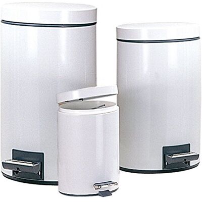 Garcia de Pou Pattumiera a pedale con recipiente interno, 5 l, in acciaio inox, bianco, taglia unica Garcia de Pou Pattumiera a pedale con recipiente interno, 5 l, in acciaio inox, bianco, taglia unica