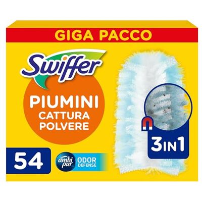Swiffer Duster Piumini Cattura Polvere, 54 Piumini, Cattura e Intrappola Polvere e Sporco, Raggiunge I Punti più Difficili della Casa, Giga Formato Swiffer Duster Piumini Cattura Polvere, 54 Piumini, Cattura e Intrappola Polvere e Sporco, Raggiunge I Punti più Difficili della Casa, Giga Formato