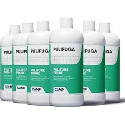 CAMP Pulifuga Pulisci Fughe Pavimenti Piastrelle e Rivestimenti, Pulizia Fughe Pavimento, Rimuove Macchie e Annerimenti Soluzione Liquida Concentrata, Prodotti Pulizia Casa, Made in Italy, 6 x 1l CAMP Pulifuga Pulisci Fughe Pavimenti Piastrelle e Rivestimenti, Pulizia Fughe Pavimento, Rimuove Macchie e Annerimenti Soluzione Liquida Concentrata, Prodotti Pulizia Casa, Made in Italy, 6 x 1l