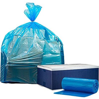 Plasticplace Sacchetti per la spazzatura per riciclaggio da 12-16 galloni │ 1,2 mil │ Sacchetti della spazzatura blu │ 61 x 78,7 cm (250 pezzi) Plasticplace Sacchetti per la spazzatura per riciclaggio da 12-16 galloni │ 1,2 mil │ Sacchetti della spazzatura blu │ 61 x 78,7 cm (250 pezzi)