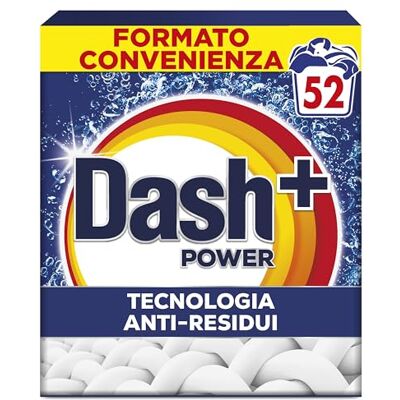 Dash Detersivo Per Bucato In Polvere, 52 Lavaggi, Tecnologia anti residui, rimuove le macchie, efficace a cicli brevi e a freddo Dash Detersivo Per Bucato In Polvere, 52 Lavaggi, Tecnologia anti residui, rimuove le macchie, efficace a cicli brevi e a freddo