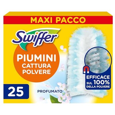 Swiffer Duster Piumini Cattura Polvere, 25 Piumini, Cattura e Intrappola Polvere e Sporco, Raggiunge I Punti più Difficili della Casa, Maxi Formato Swiffer Duster Piumini Cattura Polvere, 25 Piumini, Cattura e Intrappola Polvere e Sporco, Raggiunge I Punti più Difficili della Casa, Maxi Formato