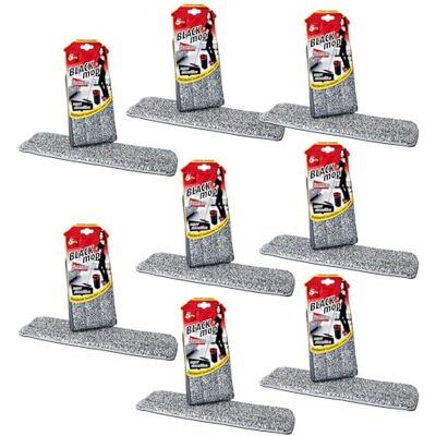 SUPERFIVE , Black Mop Refill, Ricambio Mop in Microfibra, Frangia Piatta, 8 Pezzi SUPERFIVE , Black Mop Refill, Ricambio Mop in Microfibra, Frangia Piatta, 8 Pezzi