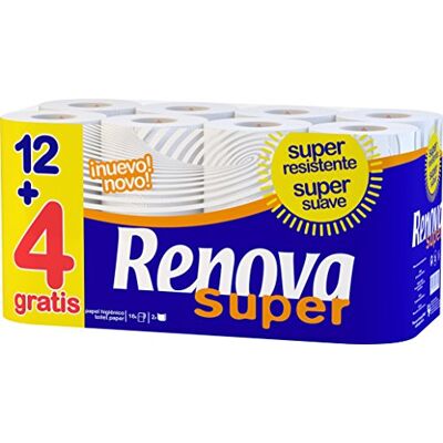 Renova Carta Igienica Bianco 16 Unità Renova Carta Igienica Bianco 16 Unità