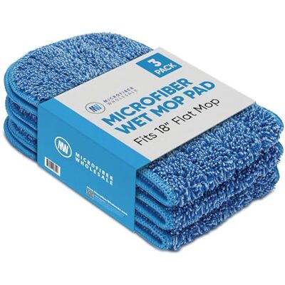 Microfiber Wholesale ™ Mocio in microfibra da 45,7 cm, lavabili in lavatrice, riutilizzabili, ricariche e testine di ricambio compatibili con qualsiasi sistema di mocio piatto in microfibra (confezione Microfiber Wholesale ™ Mocio in microfibra da 45,7 cm, lavabili in lavatrice, riutilizzabili, ricariche e testine di ricambio compatibili con qualsiasi sistema di mocio piatto in microfibra (confezione